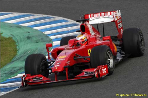 Жюль Бьянки на тестах Ferrari в Хересе
